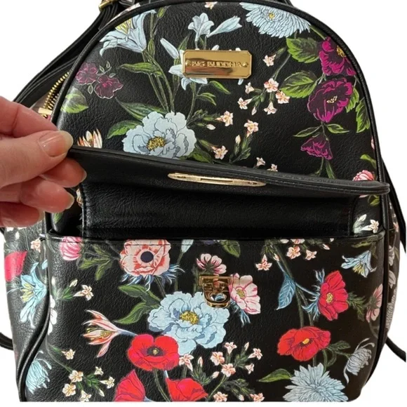 BIG BUDDAH Floral Backpack in Black -- GORGEOUS!!!! - Picture 5 of 8